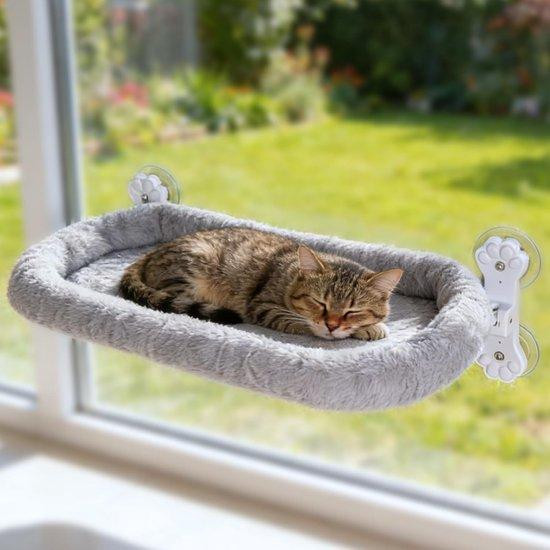 Famanu kattenluik-ligbed met opklapbare en wasbare hoes