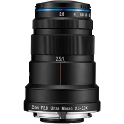 Venus Optic Laowa 25mm f/2.8 2.5-5x UltraMacro Sony FE (Sony E, Vollformat), Objektiv, Schwarz