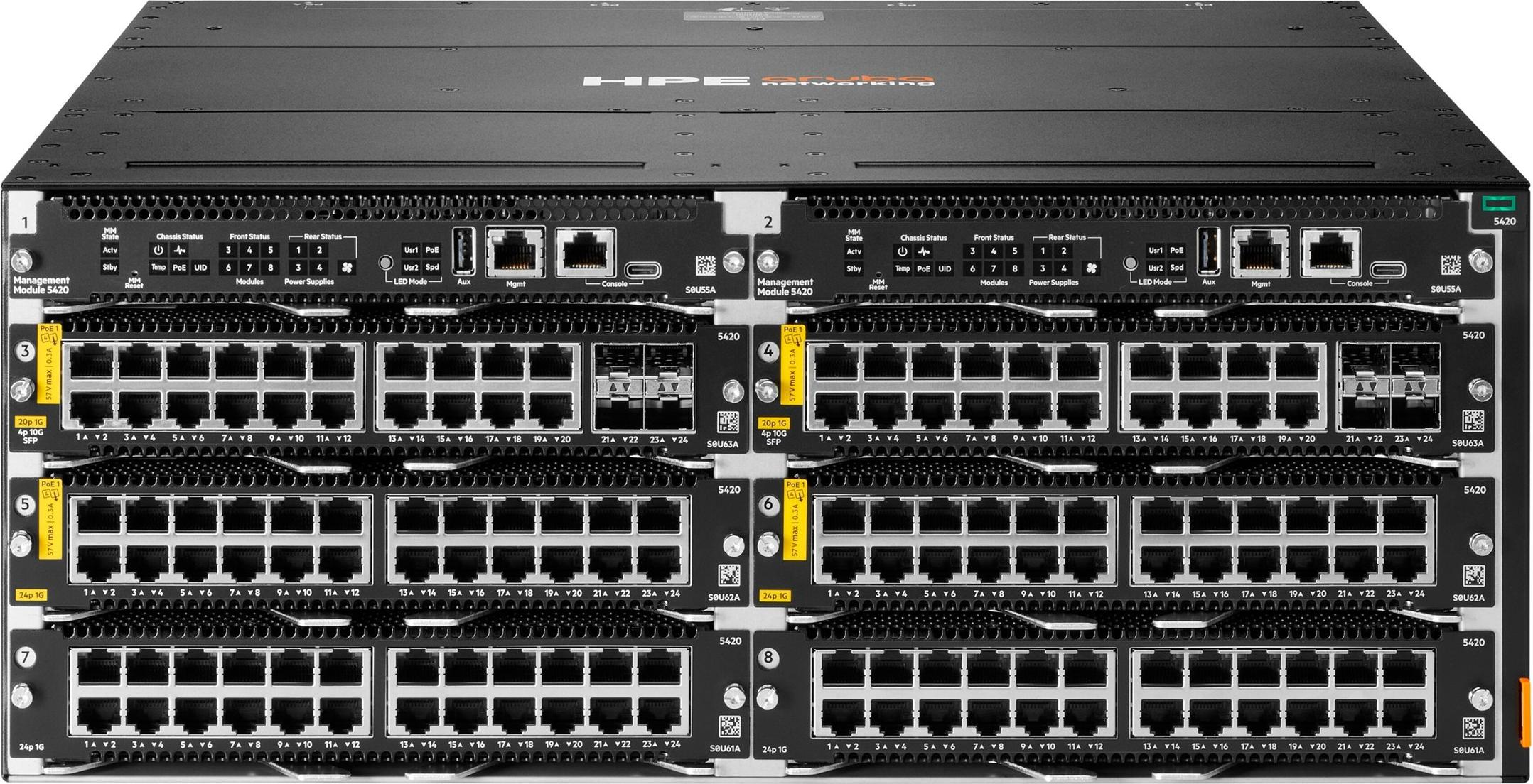 HPE Networking CX5420 6-slot Chassis, 200 - 240 V, 0 - 45 °C, 175 mm, 442 mm, 447 mm, 12,1 kg