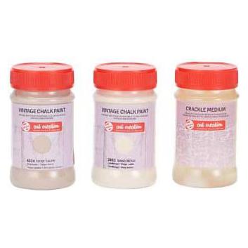 Royal Talens Vintage Chalk set Beiges | 2 x 100 ml + crackle medium (100 ml) (420900002)