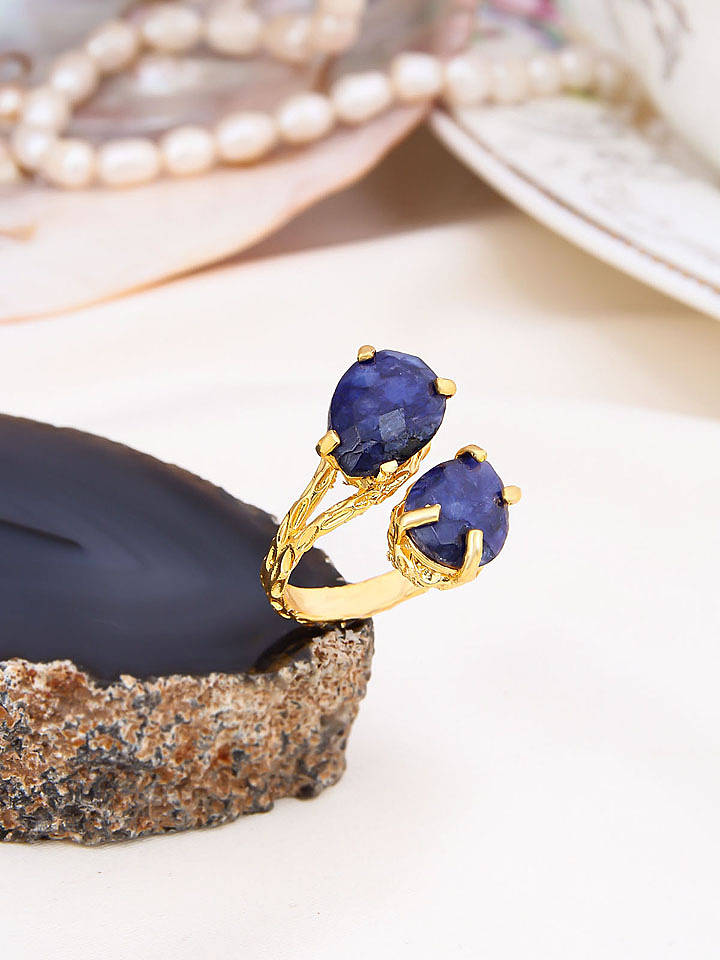 L'Atelier de Gaia Vergold. Ring mit Edelsteinen - onesize