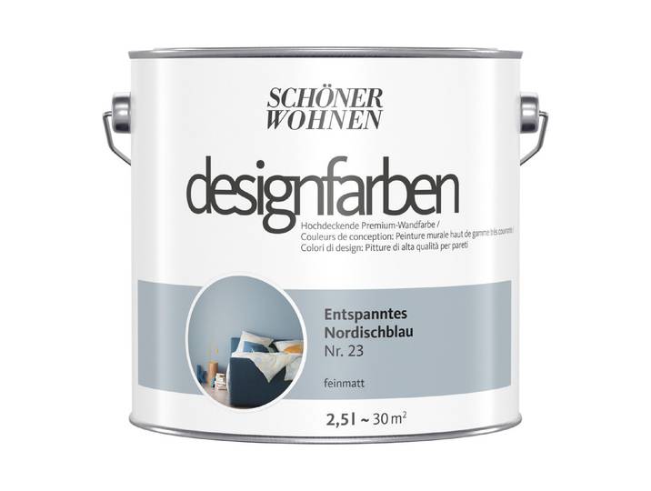 Schöner Wohnen Farbige Premium-Dispersion Designfarben Blau 2.5 l
