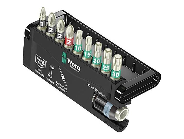 Wera BC 10/9 05071110001 Bit-Check Jeu d'embouts/Porte-embouts acier inoxydable 10 pièces