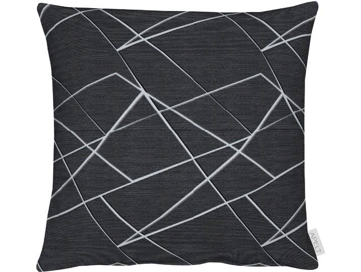 Dekokissen APELT Vio Gr. 1, grau (anthrazit, gemustert), B:46cm H:5cm L:46cm, Leinen, Polyester, Dekokissen_Sitzkissen_Kissenhüllen, Dekokissen, Kissenhülle ohne Füllung, 1 Stück