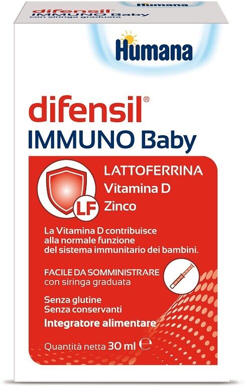 Humana Italia spa Difensil Immuno Baby integratore per le difese immunitarie 30 ml