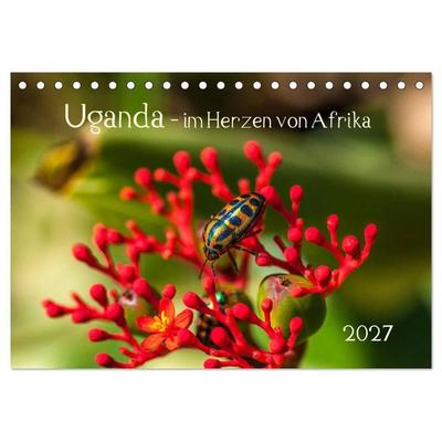 Uganda - im Herzen von Afrika (Tischkalender 2027 DIN A5 quer), CALVENDO Monatskalender