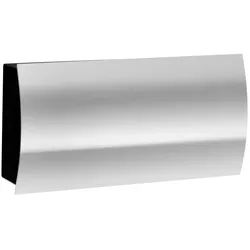 CMD Creative Metalldesign Outdoor Wand-Zeitungsfach, eckig, gewölbt, Höhe 16cm / Breite 31cm, Edelstahl gebürstet CMD-50