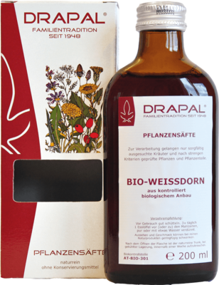 ALLPHARM Vertriebs GmbH WEISSDORNBEEREN Bio Pflanzensaft Drapal 200 ml 09669383