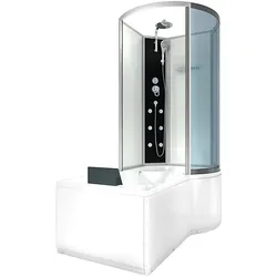 AcquaVapore Kombination Badewanne Dusche K50-L00 Duschtempel 170x100 cm