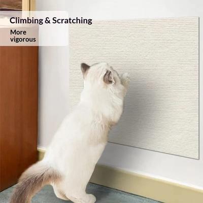 Inspired Finds Self Adhesive Cat Scratching Mat Trimmable Sofa Protector Carpet For Furniture Protection & Claw Care white 11.81x11.81 In