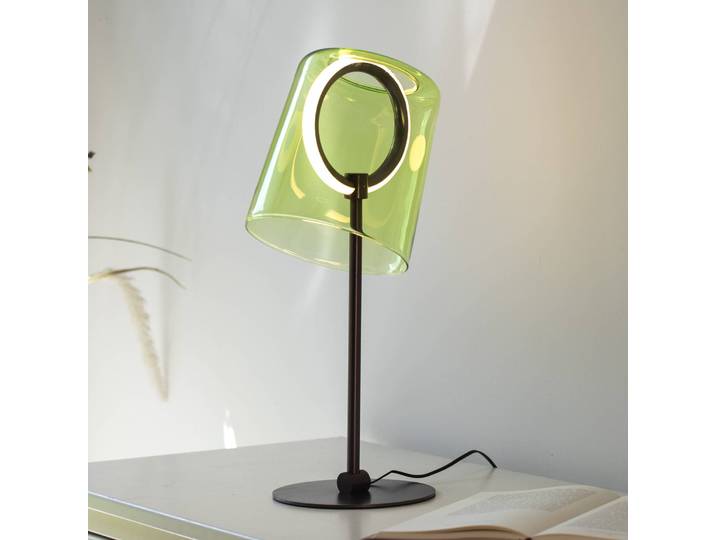Paul Neuhaus LED Tischlampe Zula, dimmbar, grün, für Wohn- / Esszimmer, Glas, Modern