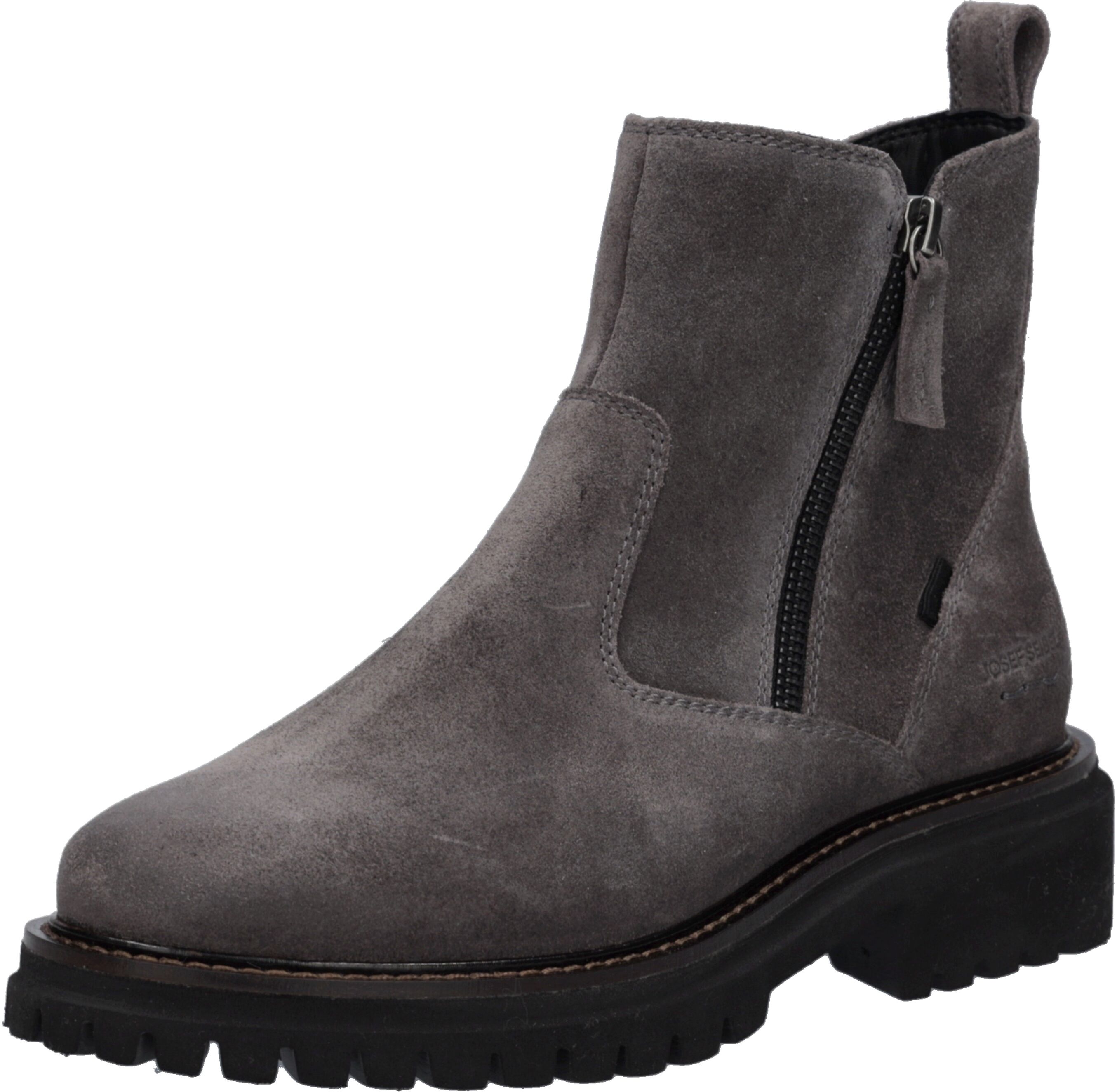 Stiefelette JOSEF SEIBEL "Rachel 03, asphalt", Damen, Gr. 40, grau (asphalt), Obermaterial: 100% Rindsleder Leather cow., Schuhe Stiefelette