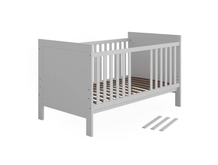 VitaliSpa Babybett Ajaton Weiß 144.4 x 83 cm, Rechteckig, 70x140 cm, Babymöbel & Kindermöbel, Babyzimmer, Babybetten, Gitterbetten