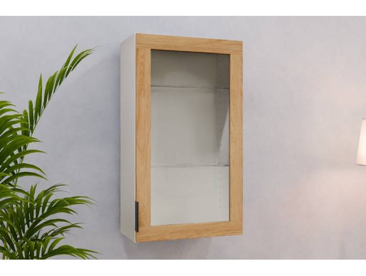Wohnzimmer Hängeschrank nach Maß - Eiche Country - 105x60x32cm - Individuell konfigurieren