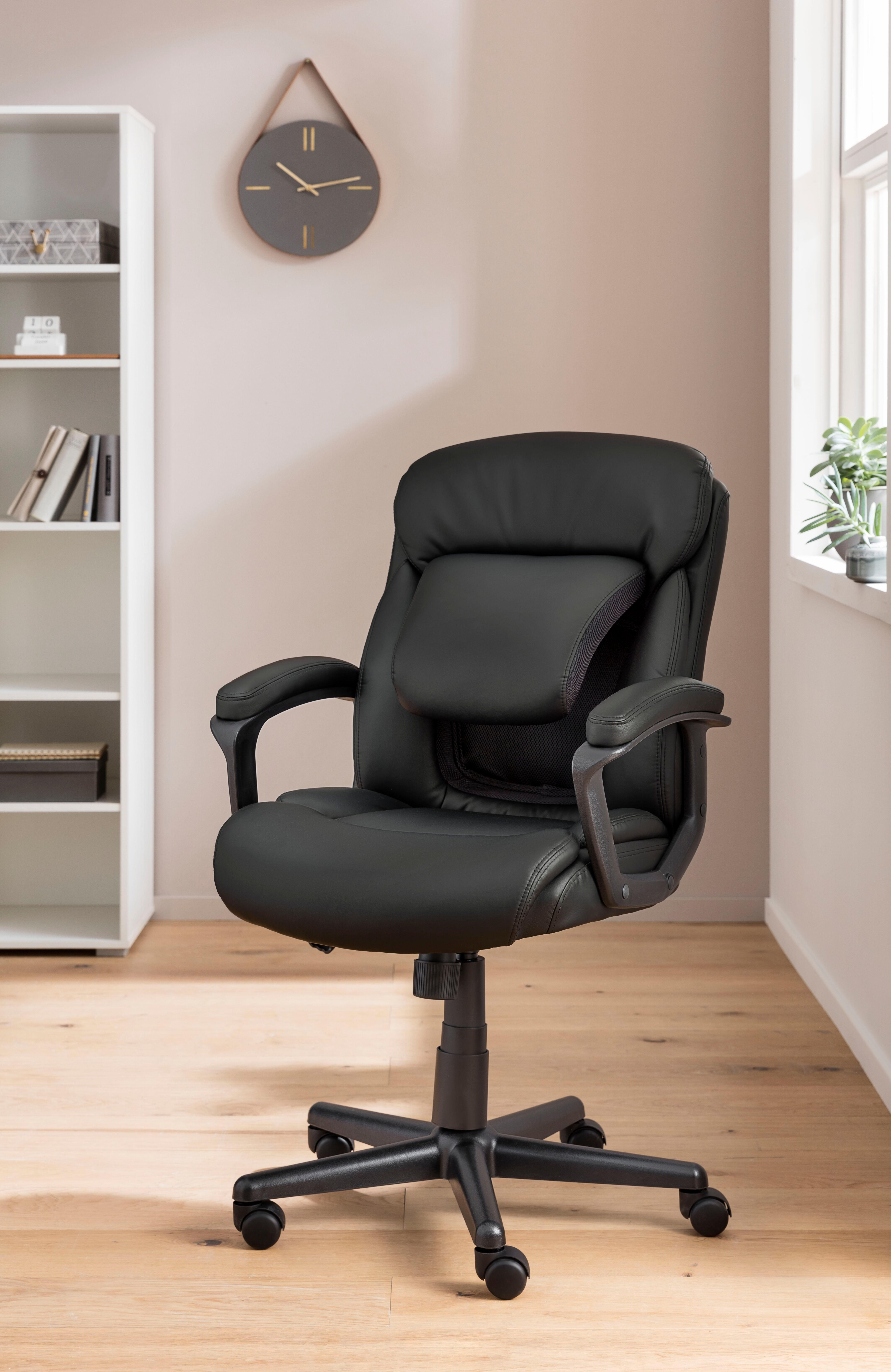 Chefsessel GOODPRODUCT "Julia, Chefsessel", schwarz, B:62cm H:110cm T:62cm, Stühle, Chefsessel, komfortable Polsterung, viele ergonomischen Funktionen schwarz B/H/T: 62cm x 110cm x 62cm, Kunstleder