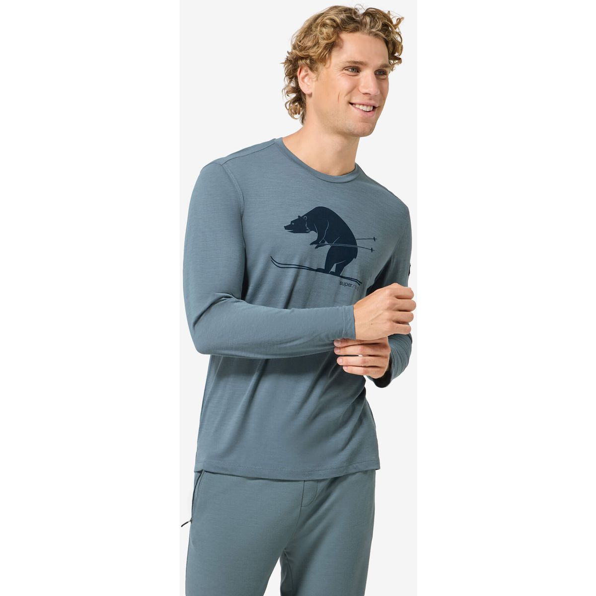Super.Natural M Ski Karl LS stormy weather/blueberry (93I) XL SNMP0206693IXL
