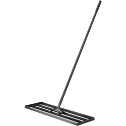 Wiltec, Gartenhandwerkzeug, Aluminium Rasenrakel 91,4x25,4cm Stiel Sanden Levelingrake Flächenebner