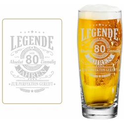 Luxentu Willi Becher Bierglas Helles-Glas 0,5 Liter mit Eichung - Legende seit 80 Jahren