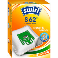 Staubsaugerbeutel S62 MicroPor 4 Beutel + 1 Filter, für Siemens, Bosch