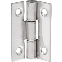 TOOLCRAFT Schmale Scharniere (L x B) 30 mm x 22 mm Edelstahl 486751