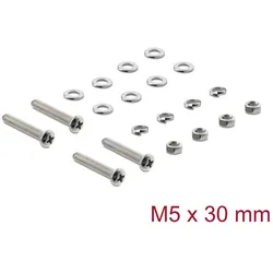Delock Lüfterschrauben Set M5 x 30 mm 20-teilig