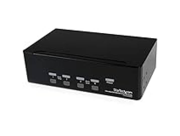 StarTech.com Switch KVM USB 2 Ecrans DVI pour 4 Ordinateurs avec Audio - Commutateur KVM