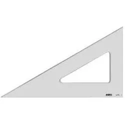 Minerva, Lineal, Zeichendreieck, Hypotenuse: 577 mm, 60 Grad (57.70 cm, Kunststoff)