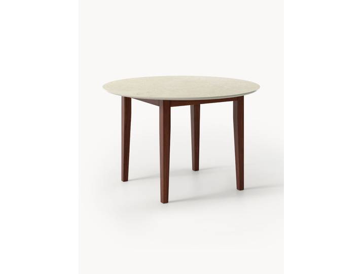 Table ronde aspect travertin Jackson, tailles variées