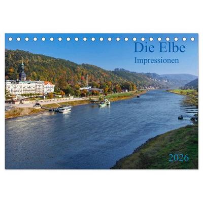 Die Elbe Impressionen (Tischkalender 2026 DIN A5 quer), CALVENDO Monatskalender