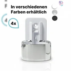Blanc HYGIENIC Wandhalterung 4x mit weißer, schwarzer oder verchromter Blende - HOTELSERIE
