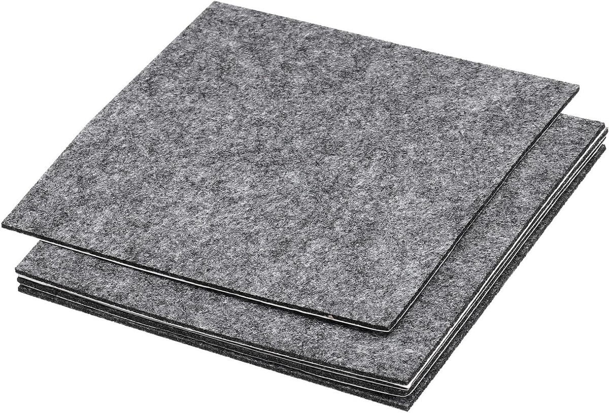 Zelfklevende vilt pads meubelbeschermers grijs - 20 x 20 cm