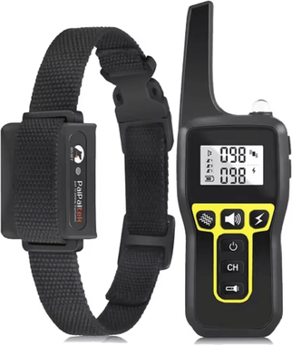 Inspire Picks 1000M Waterproof Dog Training Collar With Remote & Auto Bark Control black Nylon Collar
