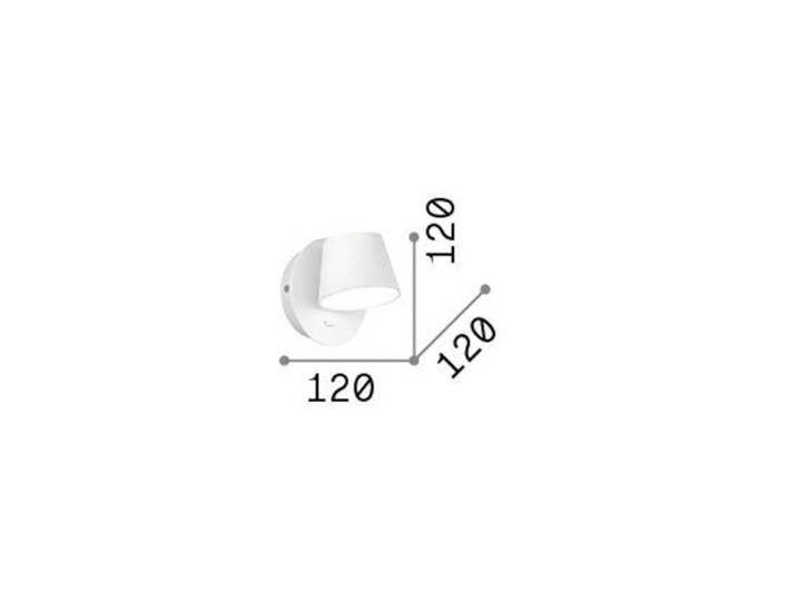 IDEAL LUX Wandleuchte Gim, schwarz, für Wohn- / Esszimmer, Aluminium, Modern