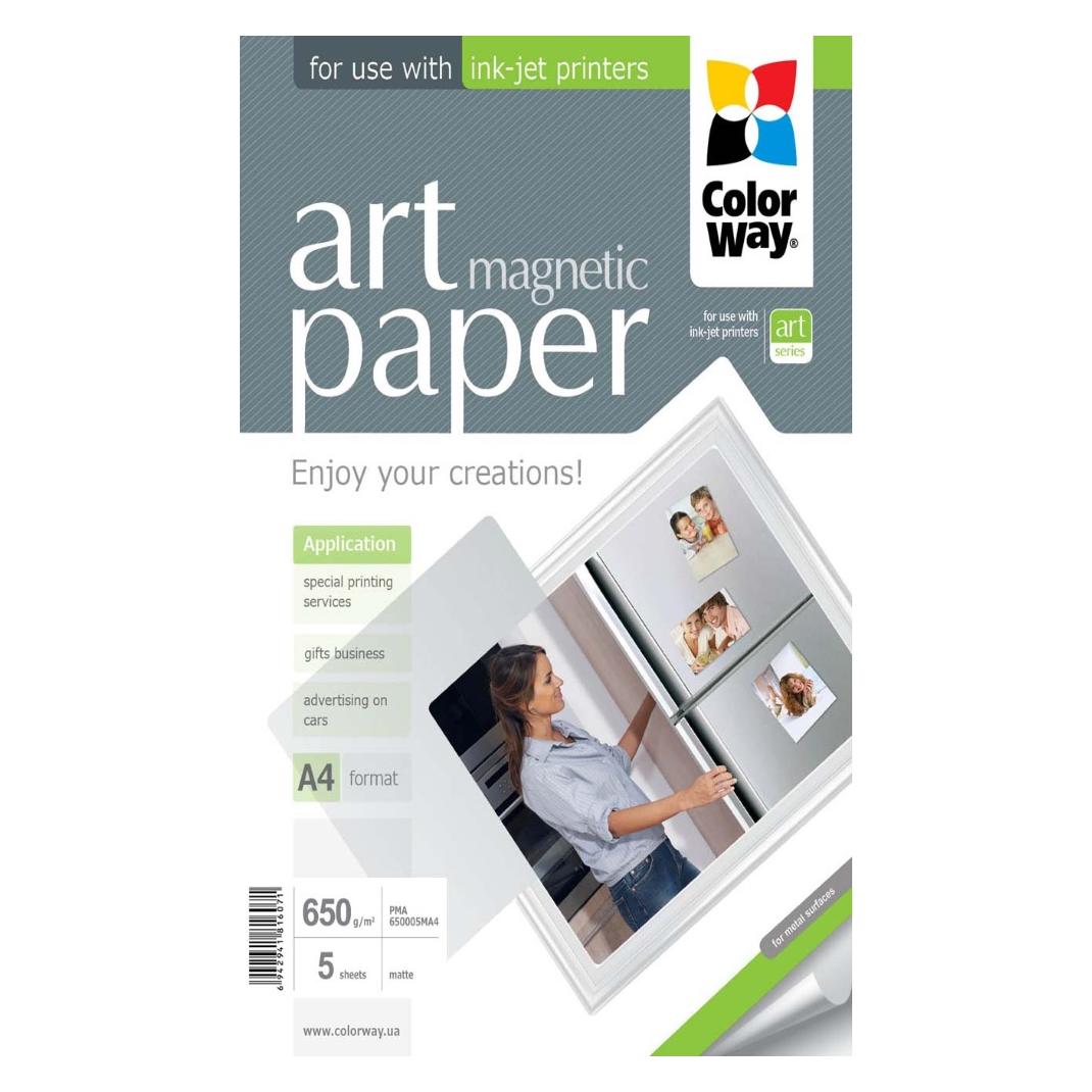 Colorway Fotopapier / ART Matt "Magnetic" 650 g/m², A4 / 5 Blatt (A4, 5 Stk.) (PMA650005MA4)
