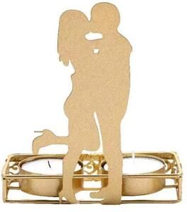 Snug & Styled Romantic Heart Metal Candle Holder For Valentine Day Decor b