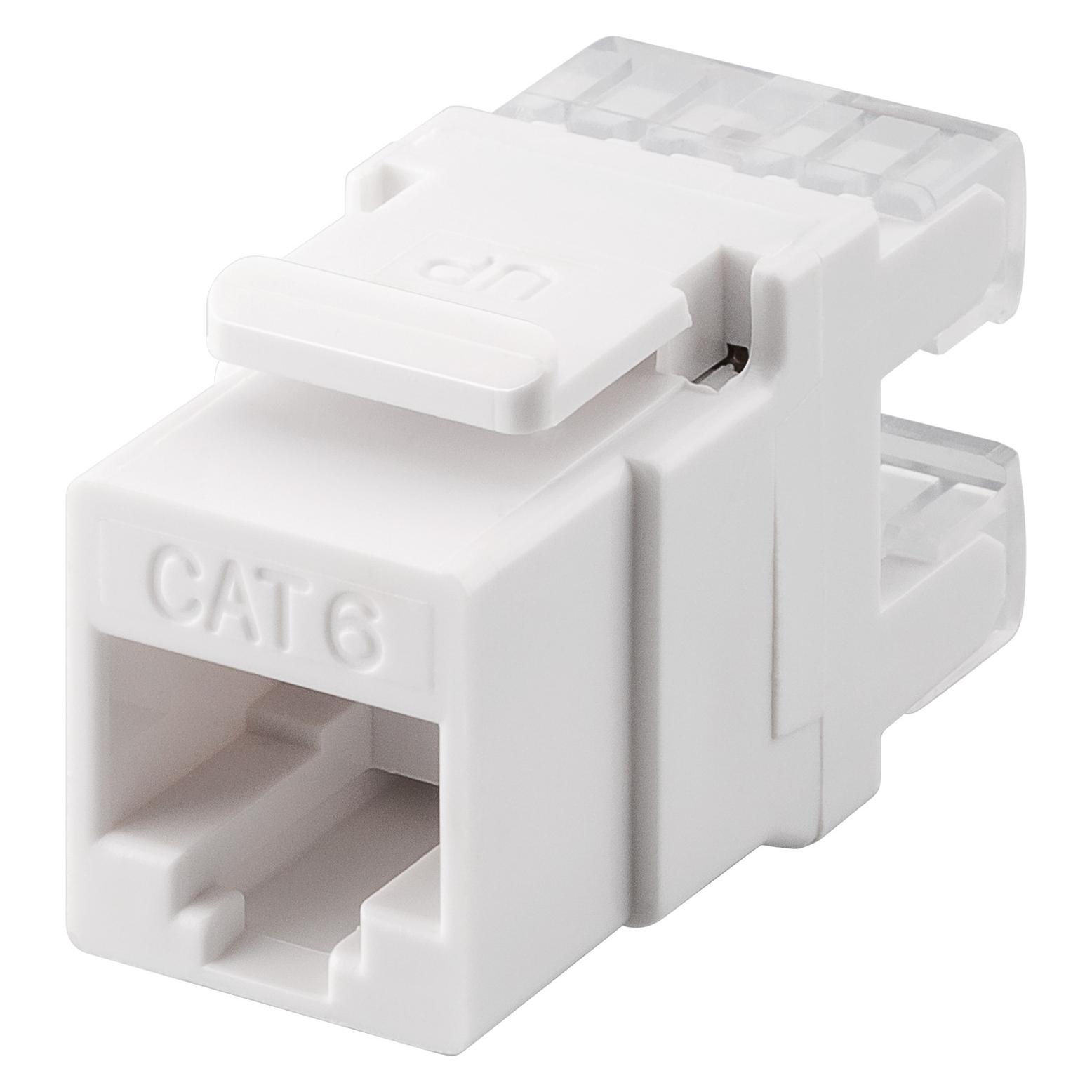 Goobay CAT 6 KeyStone RJ45 Jack, UTP ungeschirmt, 250 MHz (Keystone Modul) (95740)