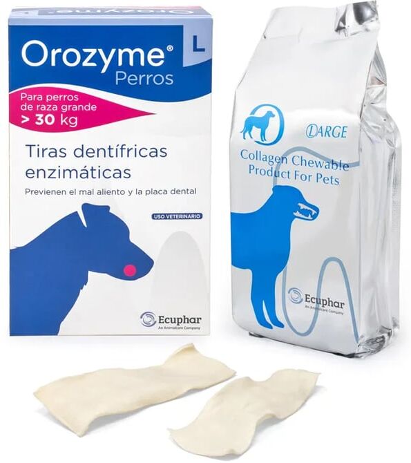 Ecuphar Orozyme Tiras Dentífricas Enzimáticas Perro L > 30 Kg 7 Uds