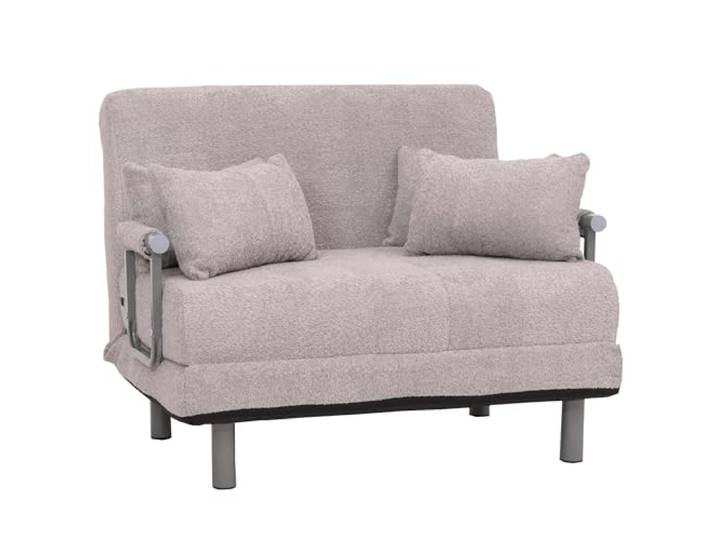 Mendler Schlafsessel HWC-K29 Liegefläche 190x100cm Stoff - grau