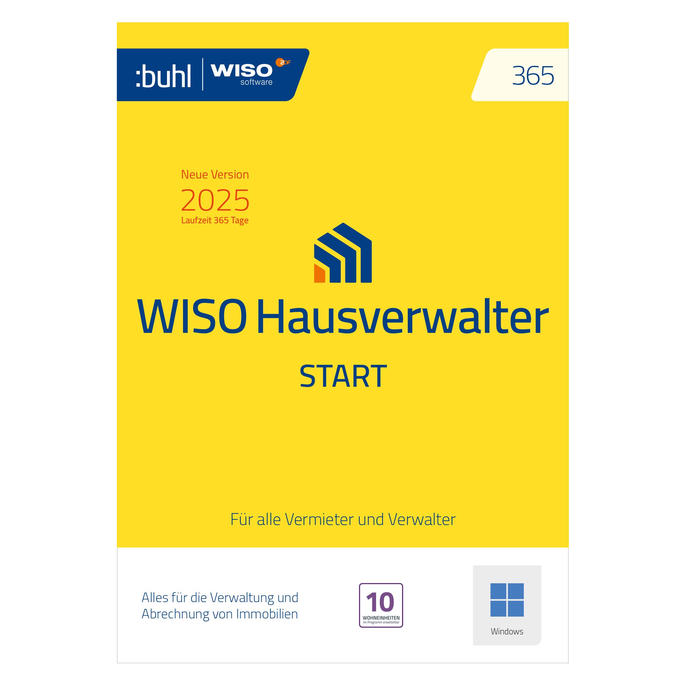 Buhl Data Service WISO Hausverwalter 365 Start 2025 Download Code (1 User, 1 Geräte/User, 12 Monate) (DL42816-25)