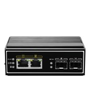 LevelOne Switch 4 Port Gigabit PoE DIN-Rail -40°C to 75°C 1 Gbps Power over Ethernet (IGP-0431)