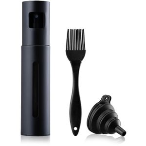 Schmidt&Kramer Ölsprüher Mitternacht, schwarz, Glas & Edelstahl, für Speiseöl und Essig, mit Sichtfenster und UV-Schutz, 100 ml