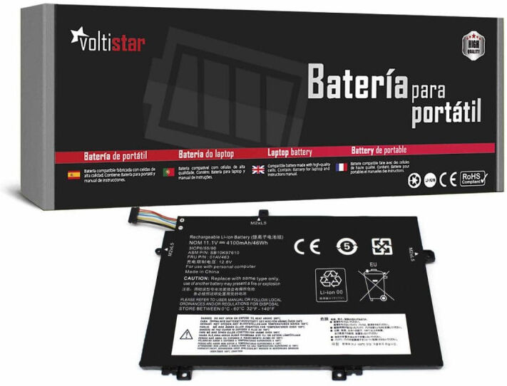 Lenovo Voltistar Batteria per ThinkPad L480, L580 (4100 mAh) 11.1V