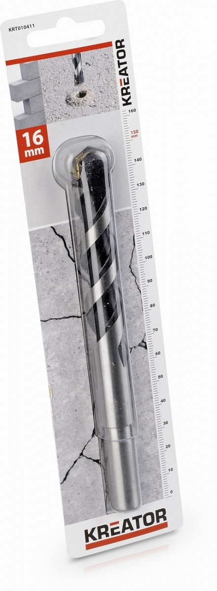 KREATOR Betonboormachine met hardmetalen boorkop, diameter 16x150 mm