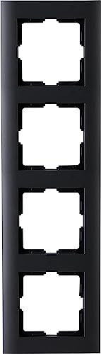 Kopp Athenis 4-voudig afdekframe, zwart, mat oppervlak, 402850065