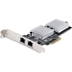 StarTech com 2-Port 10GbE PCIe Network Adapter Card, Network Card for PCs/Servers, Six-Speed PCIe Et (Mini PCI Express, PCI Express 3.0 x4), Netzwerkkarte, Schwarz