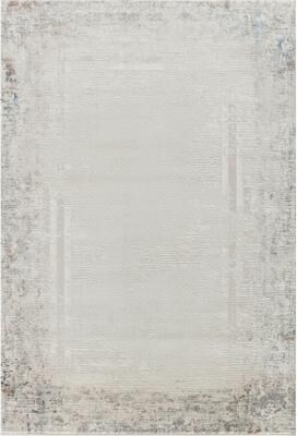 MDA Rugs Omari Collection Cream/Blue Abstract Traditional Area Rug