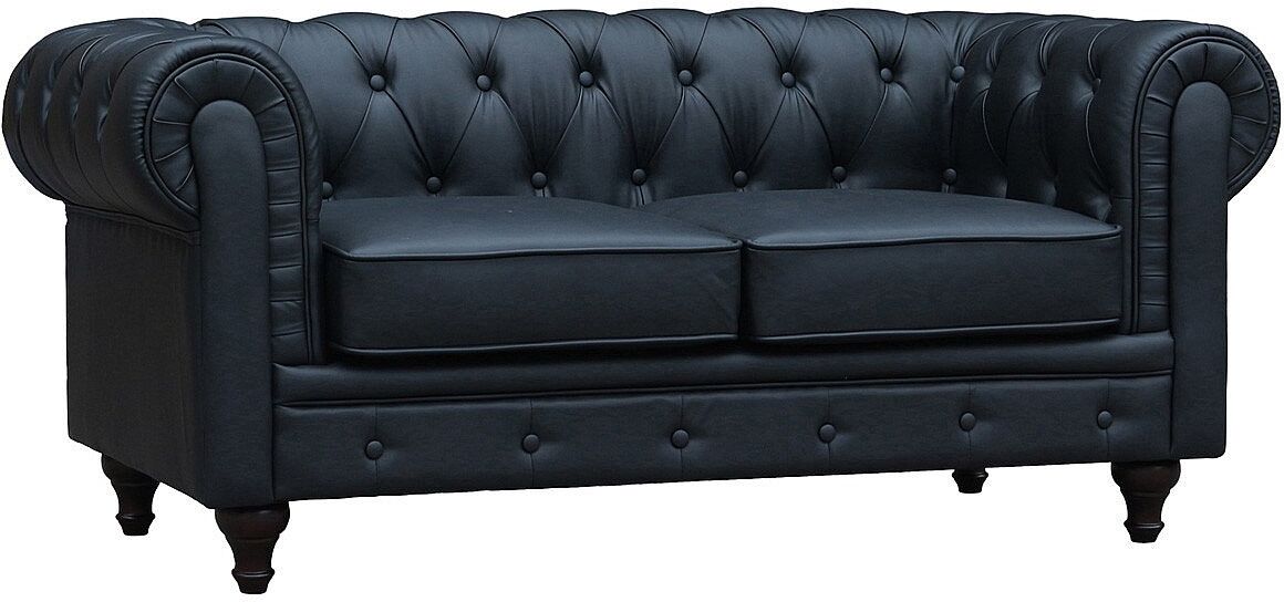 Habitat et jardin Sofá Chesterfield "Aliza"- 2 plazas - Negro