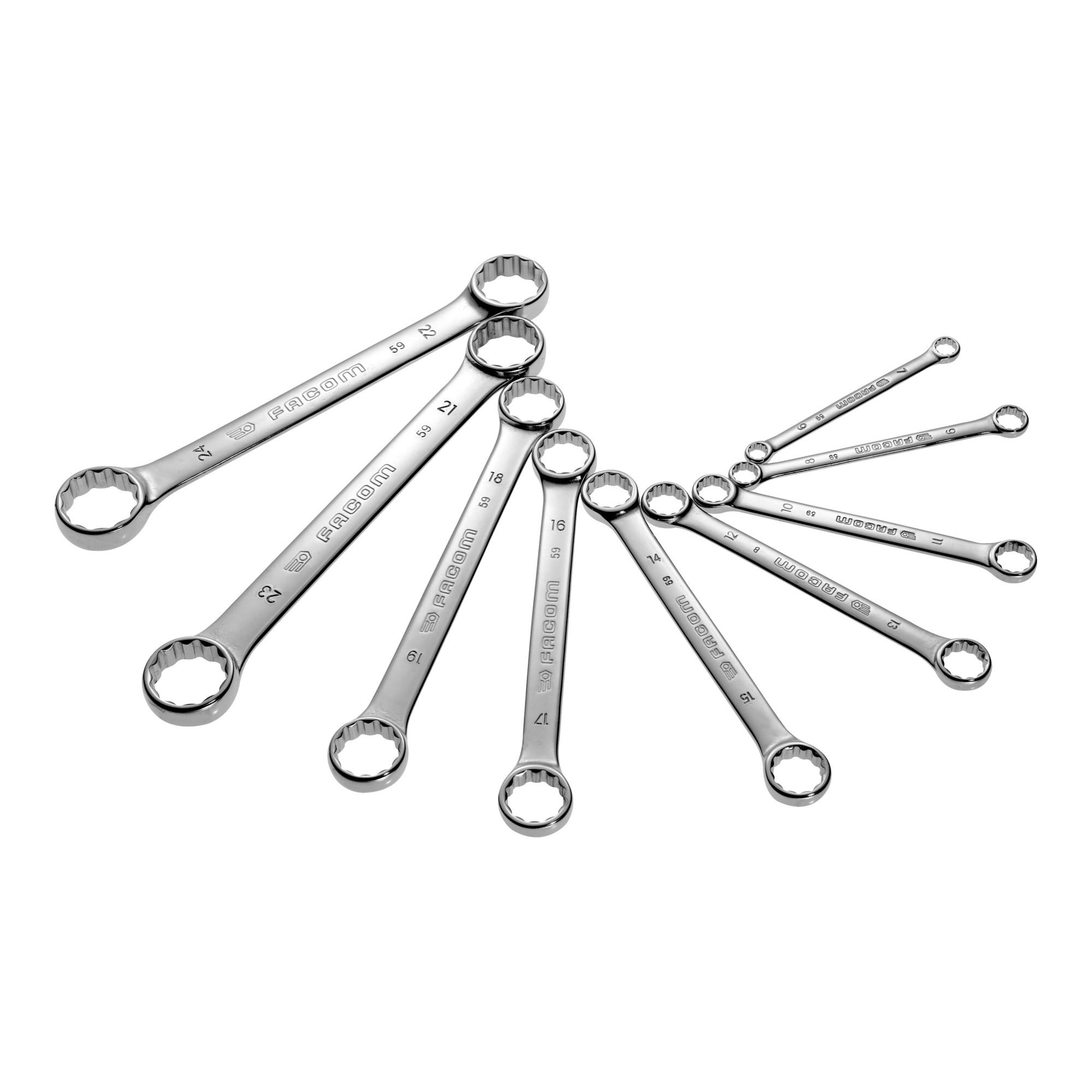 Facom Doppelringschlüssel gerade Set 12-tlg (59.JE12)