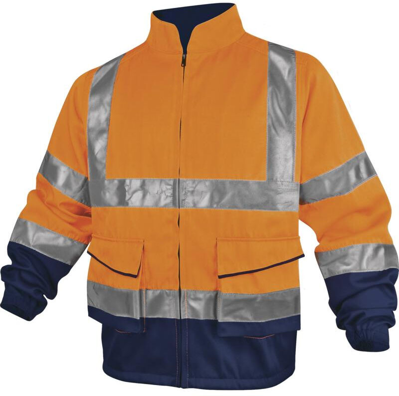 Veste de travail PANOSTYLE PHVE2 à haute visibilité orange fluo/bleu marine TL DELTA PLUS PHVE2OMGT Orange fluo