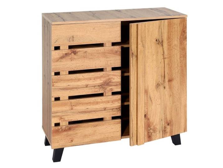 Commode MCW-M462 portes 88x80x34cm naturel